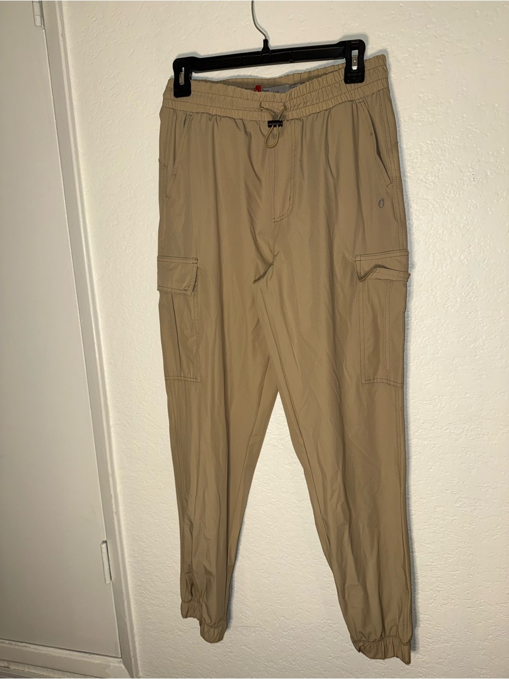 Women’s Khaki Cargo Jogger Pants - Lightweight Track Style